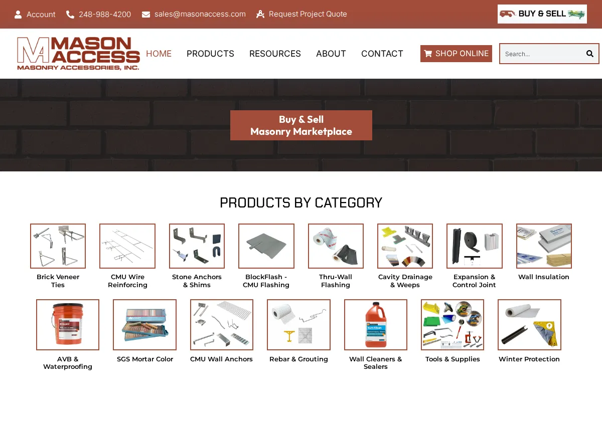 Store homepage