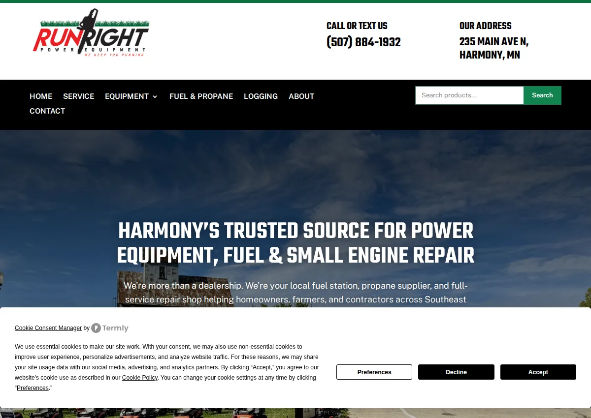 Store homepage