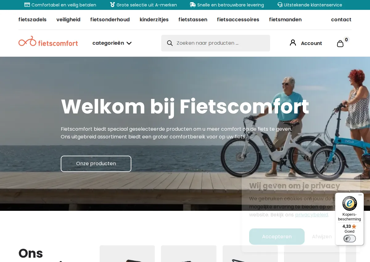 Store homepage