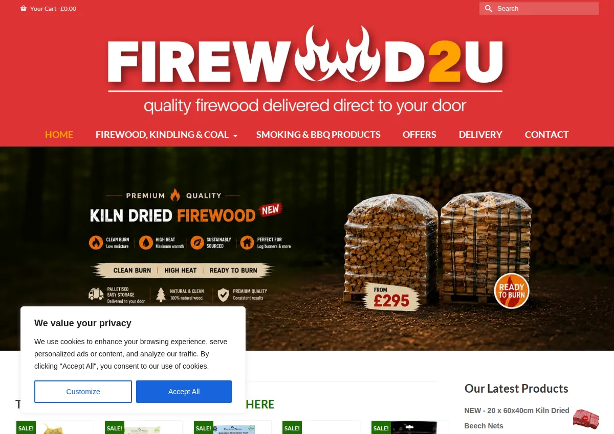 Store homepage