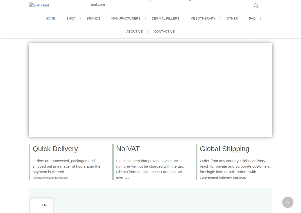 Store homepage