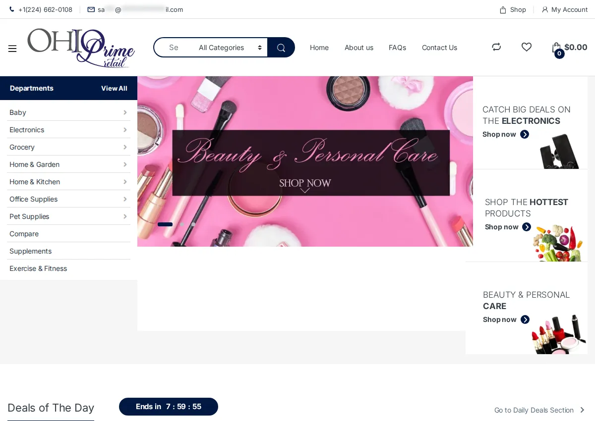 Store homepage