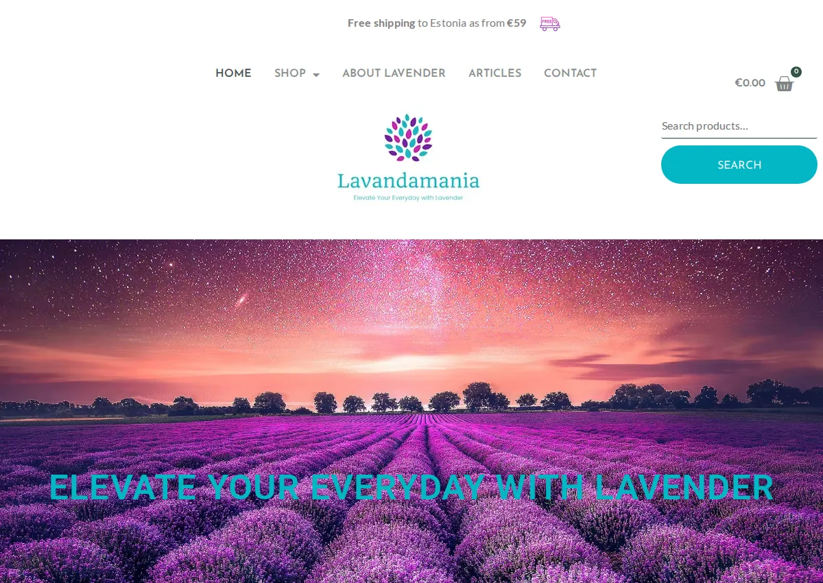 Store homepage