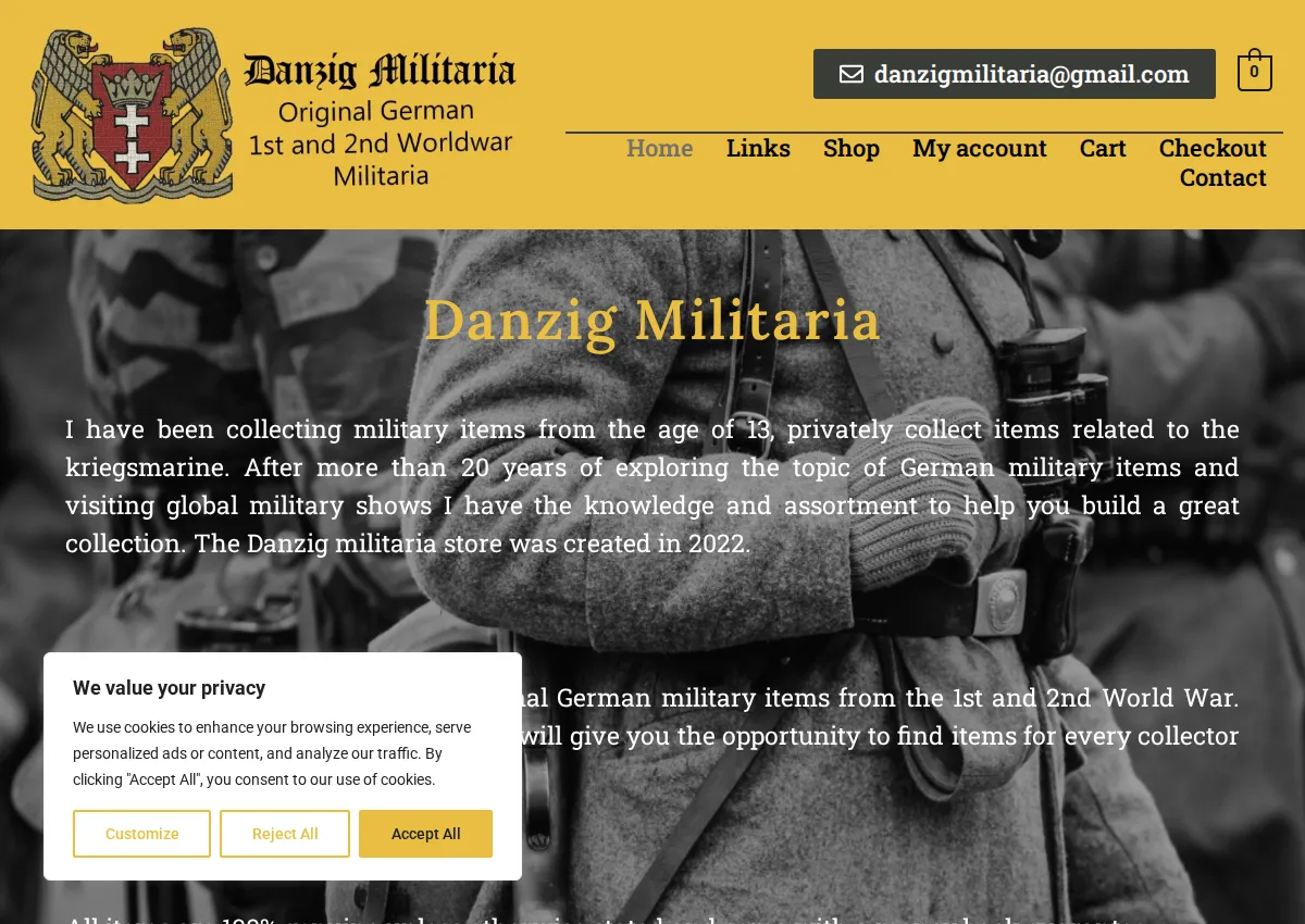 Store homepage