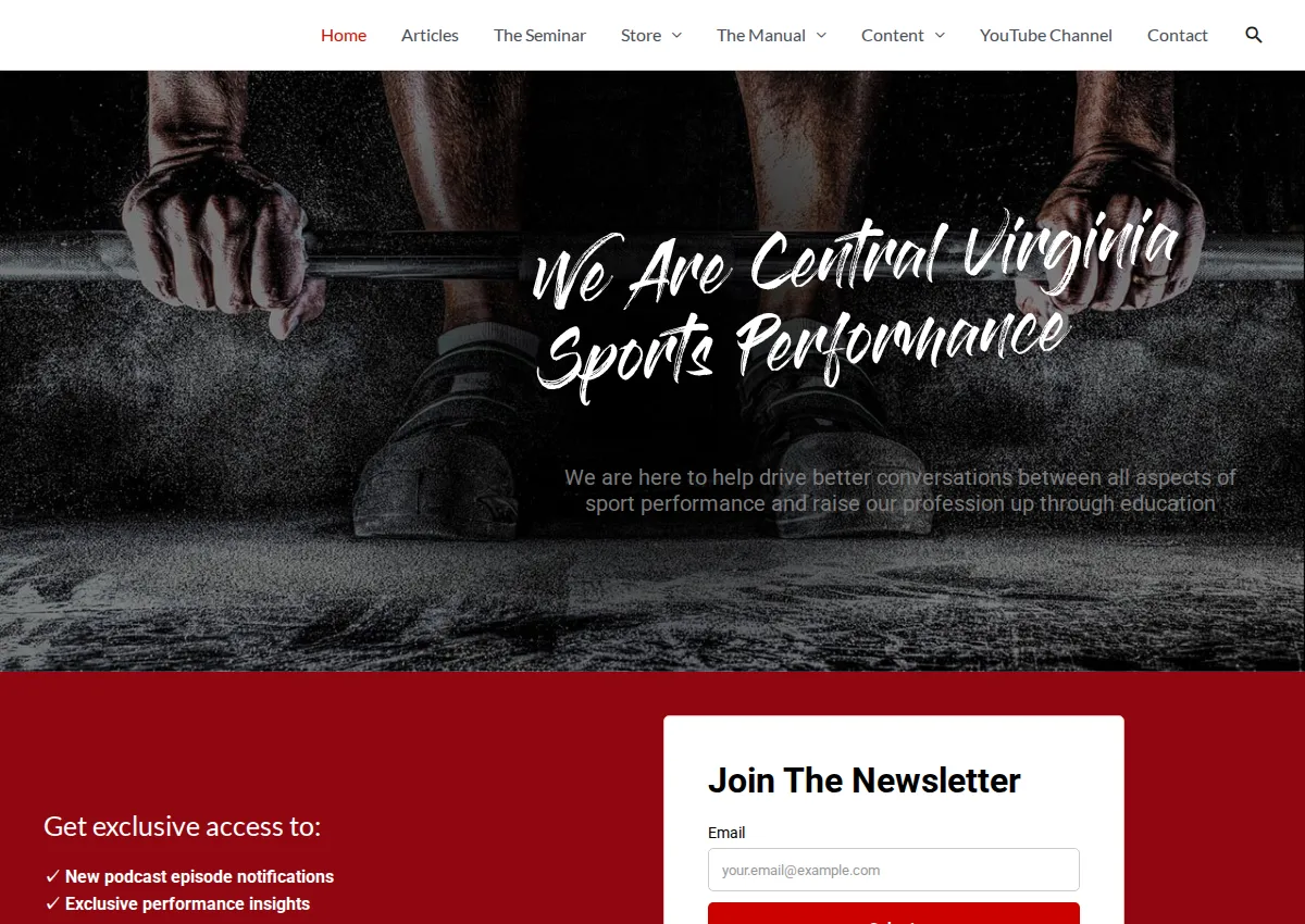 Store homepage