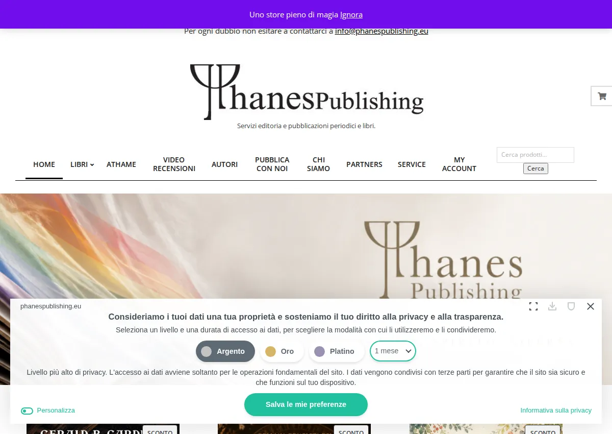 Store homepage