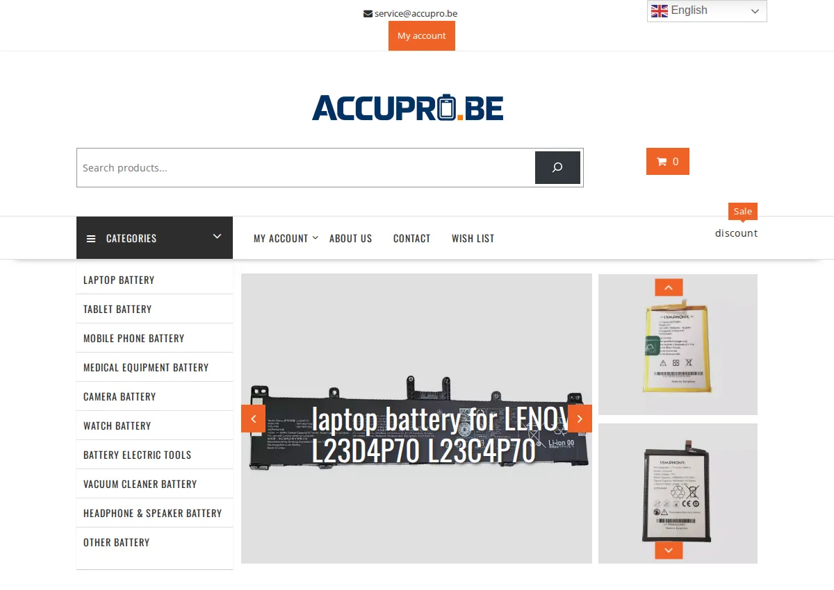 Store homepage