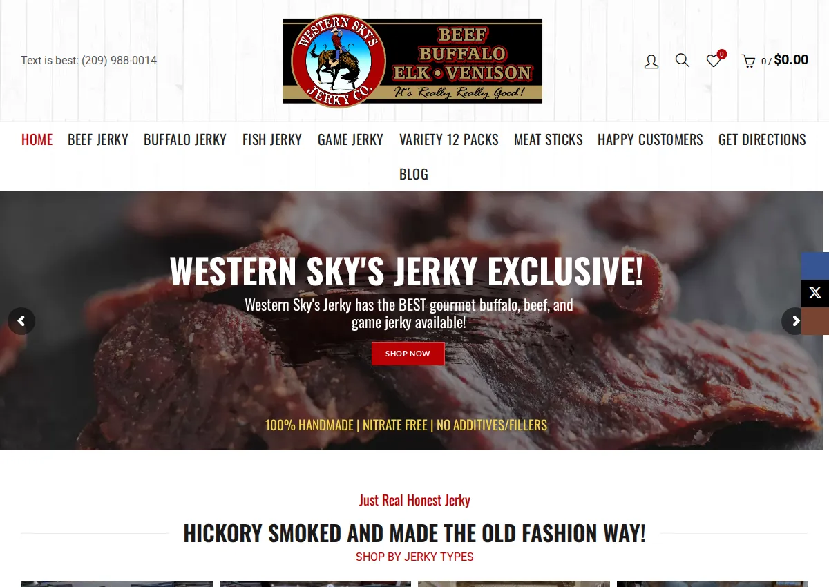 Store homepage