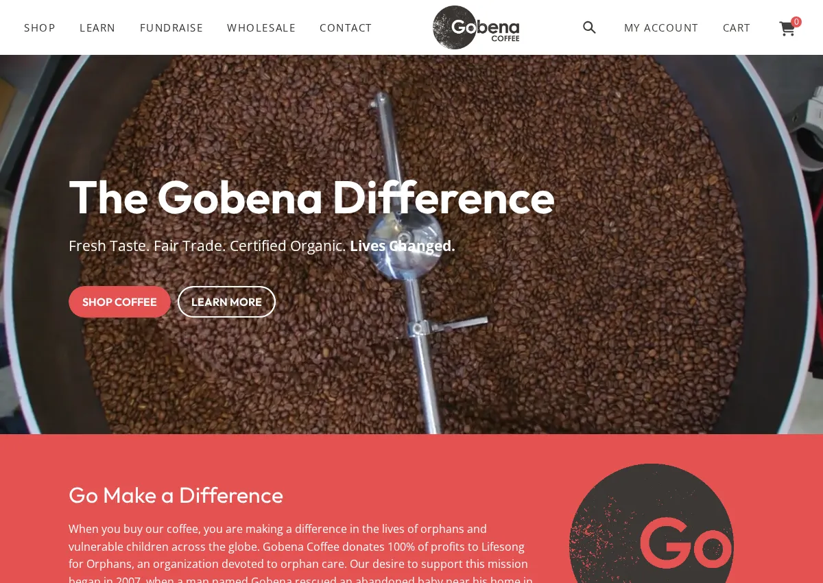 Store homepage