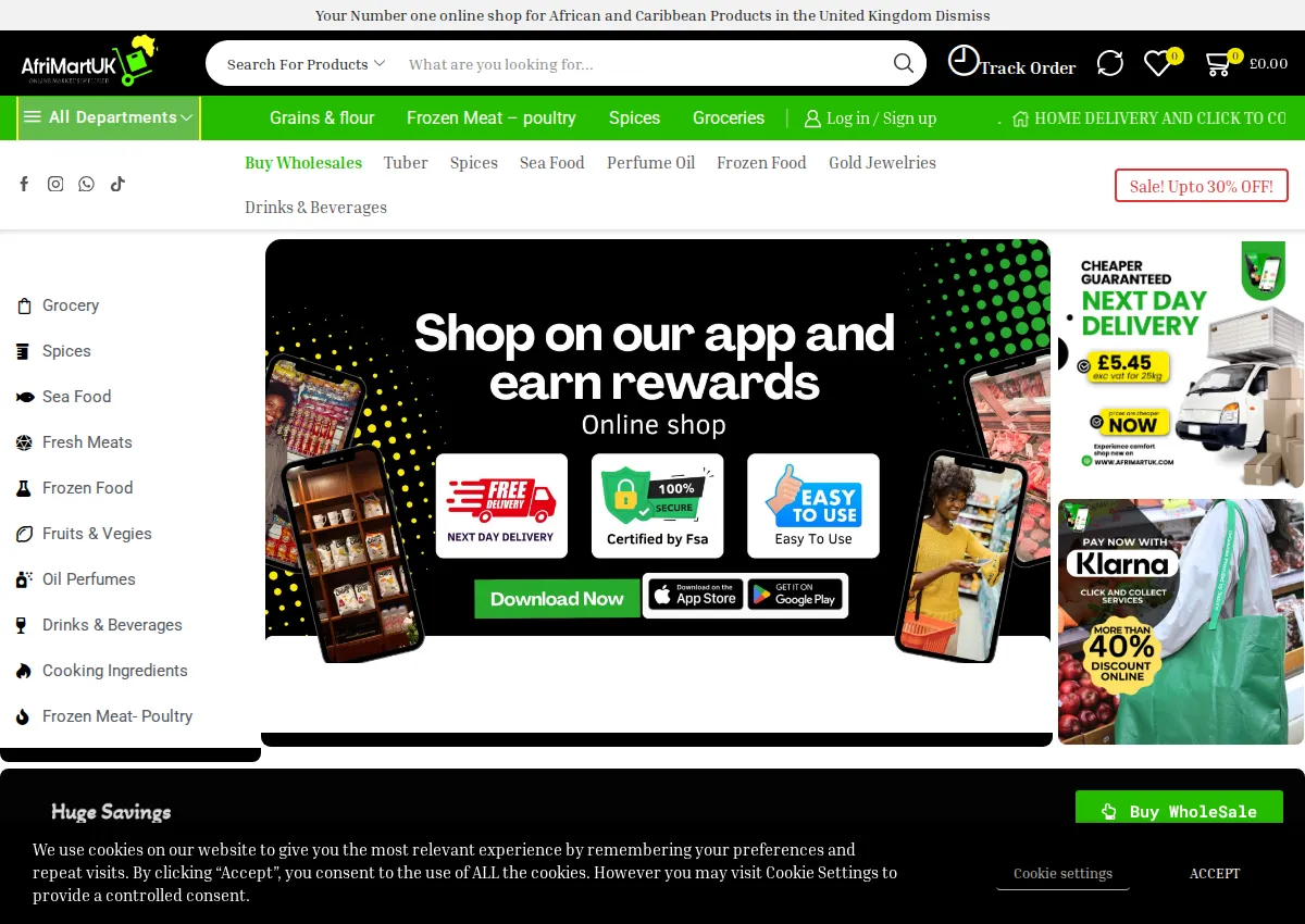 Store homepage