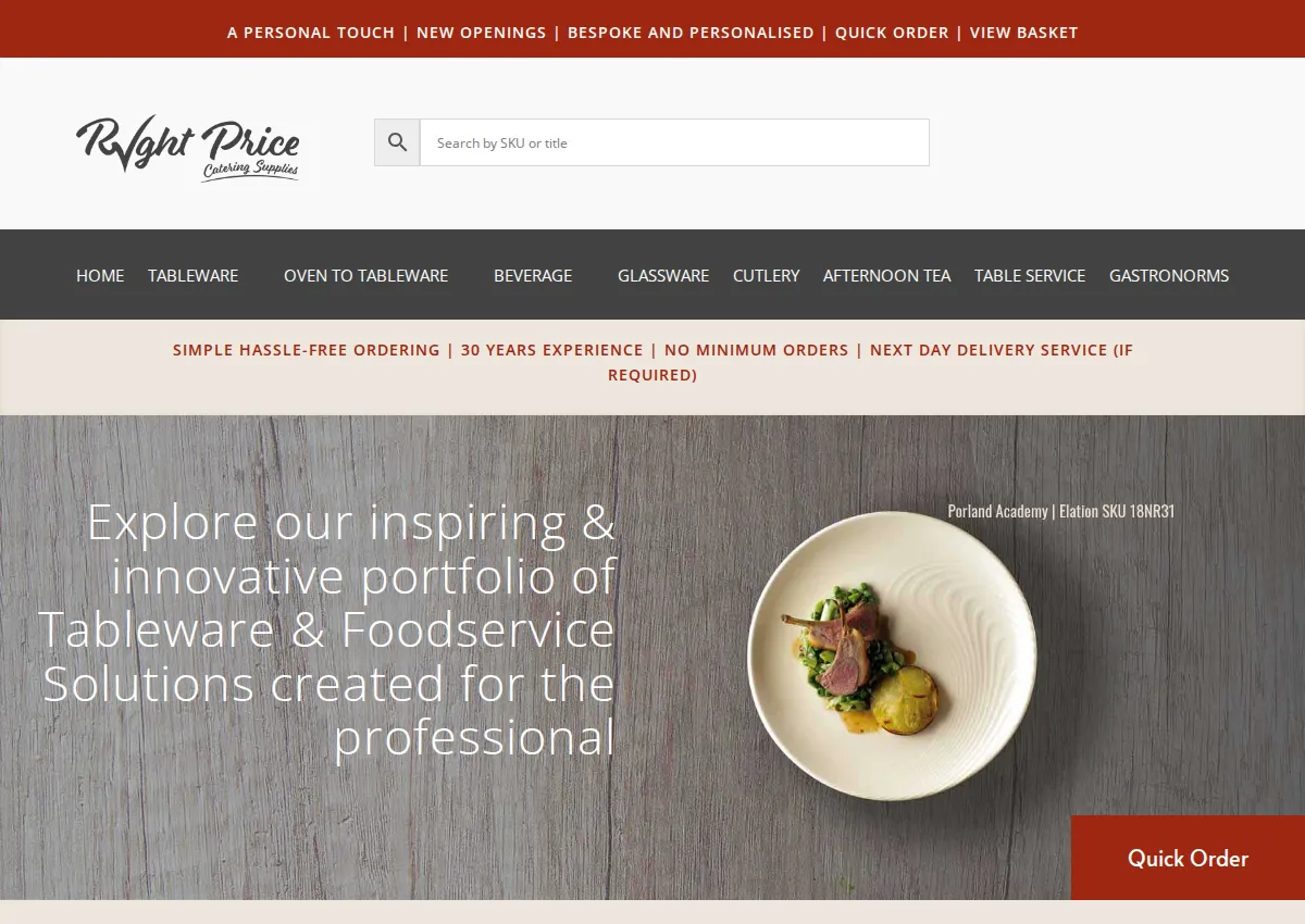 Store homepage