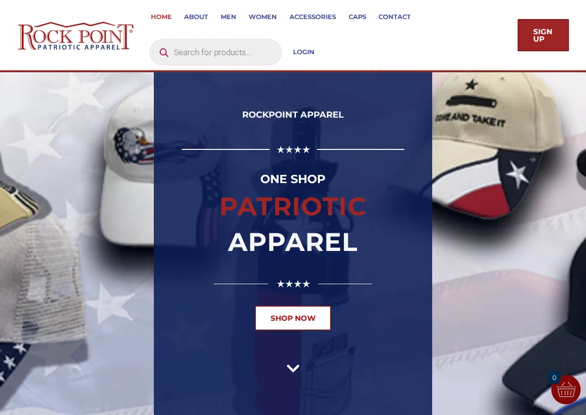 Store homepage