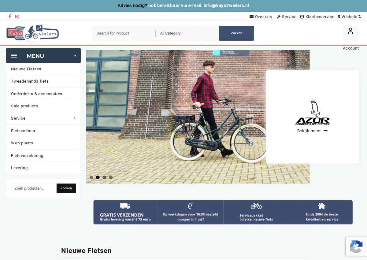 Store homepage