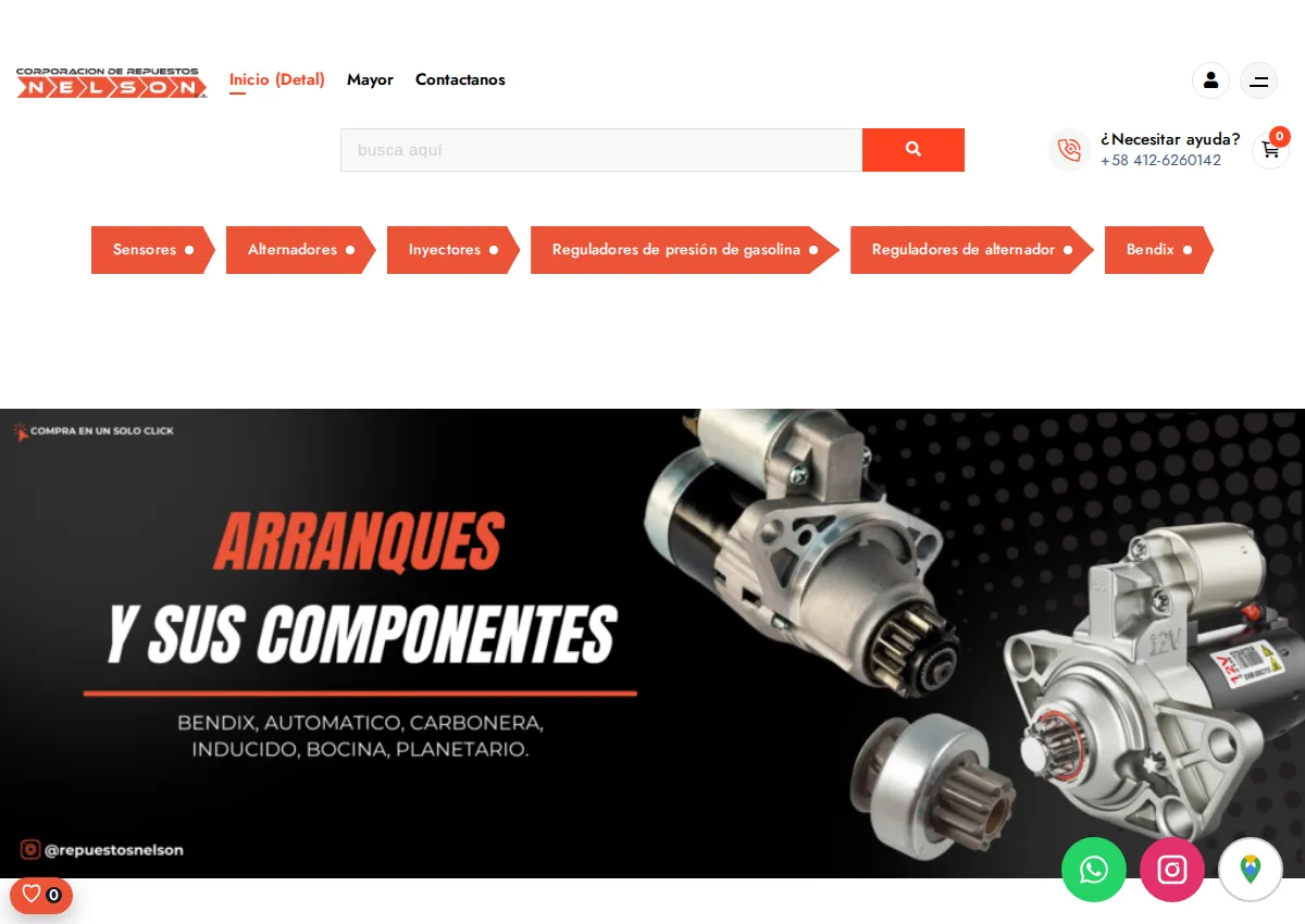 Store homepage