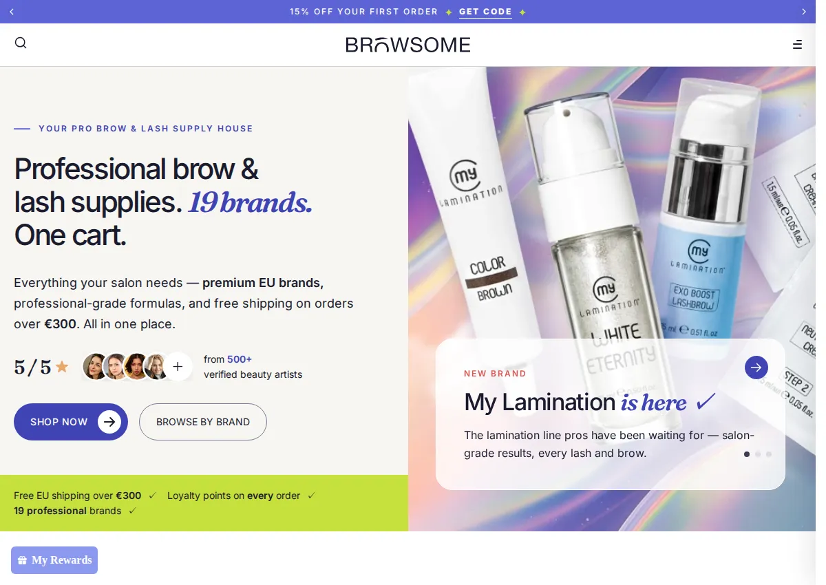 Store homepage