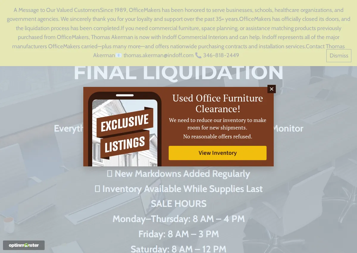 Store homepage