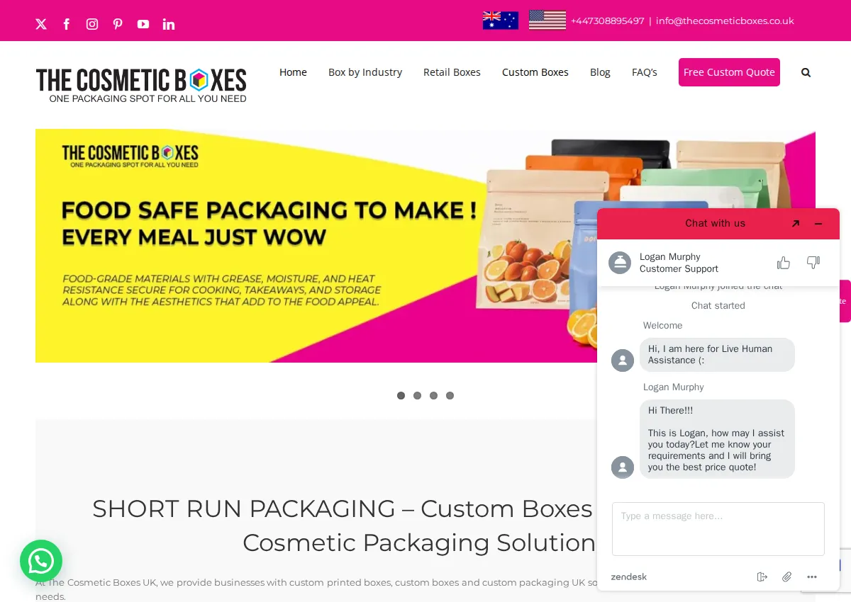 Store homepage