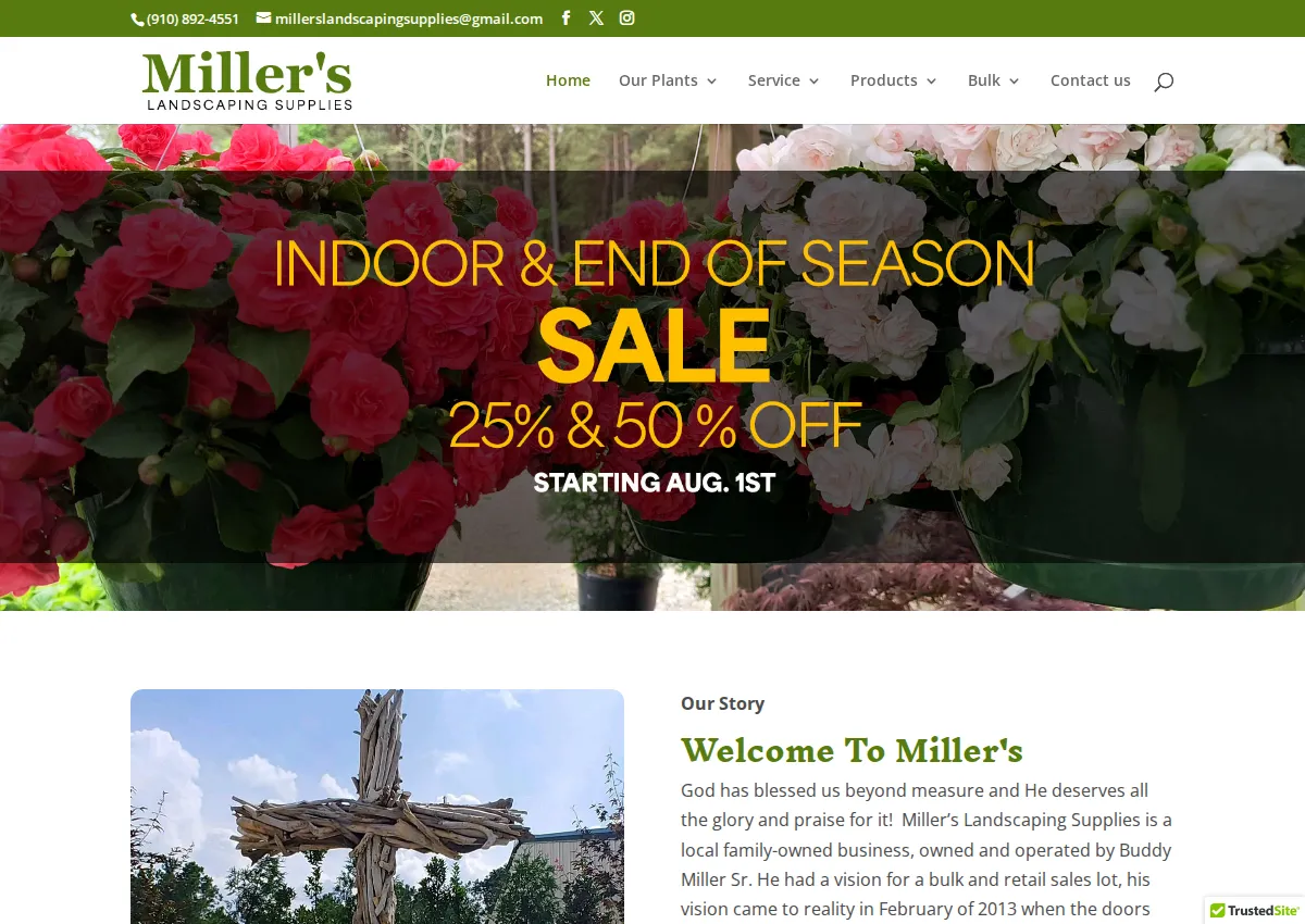 Store homepage