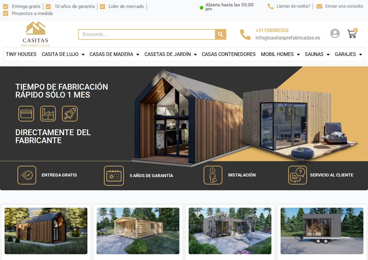 Store homepage