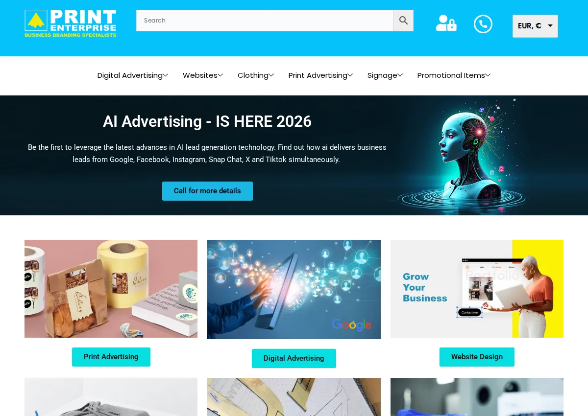 Store homepage