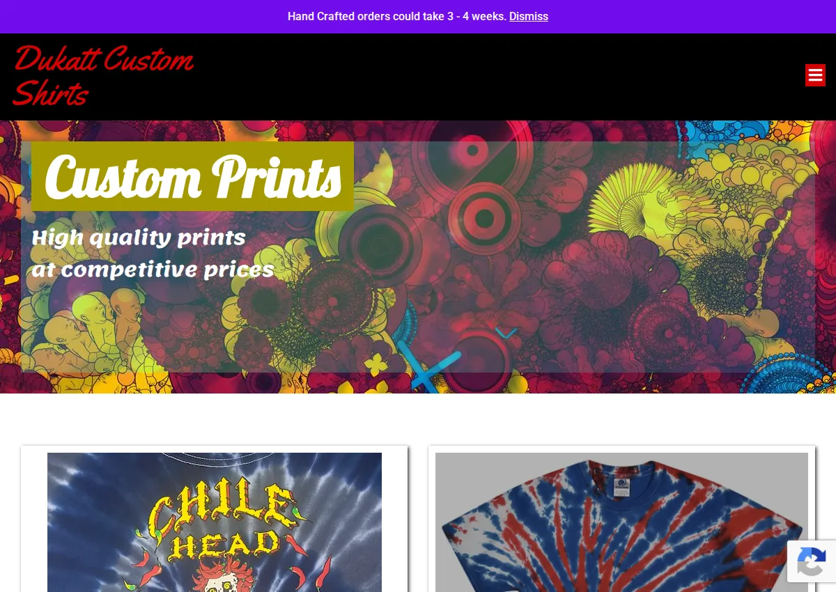 Store homepage