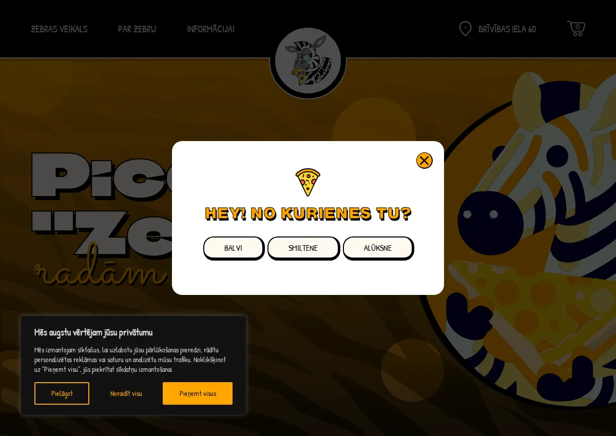 Store homepage