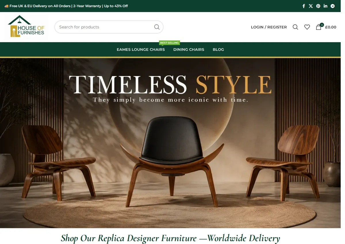 Store homepage