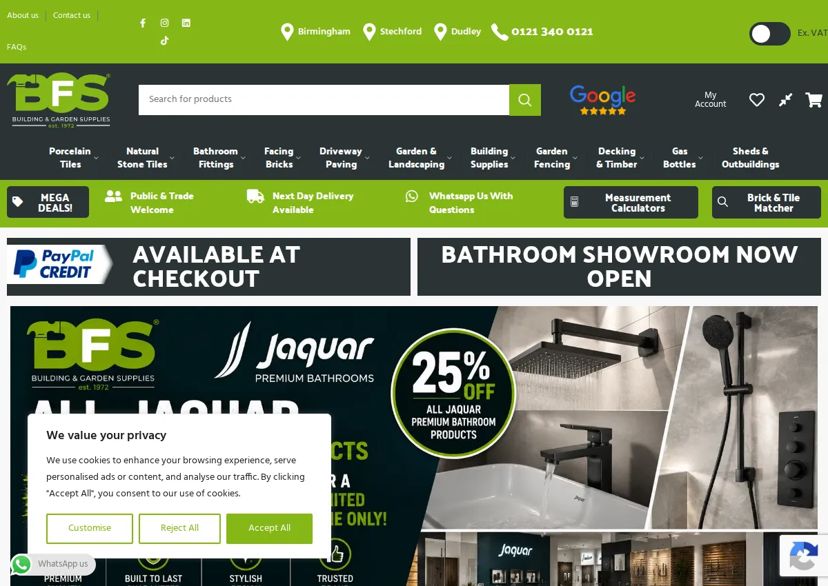 Store homepage
