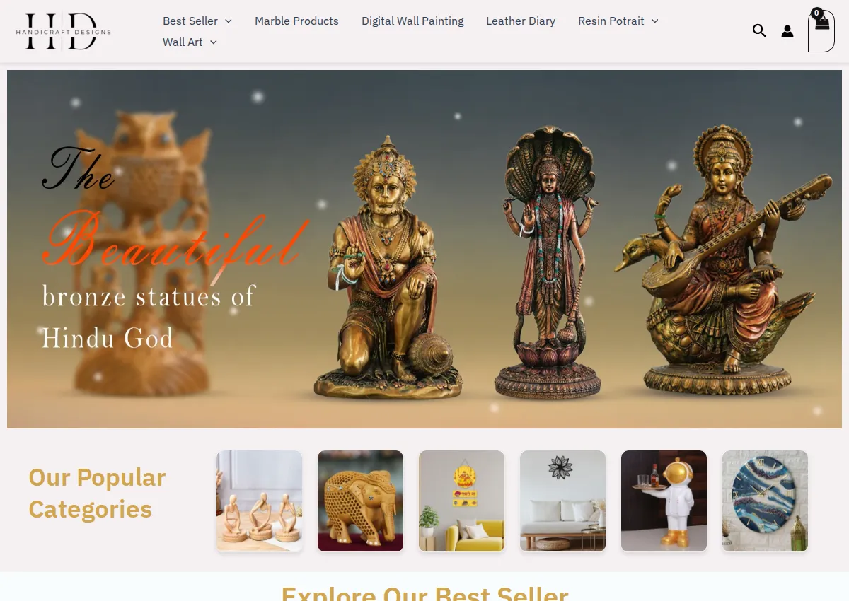 Store homepage