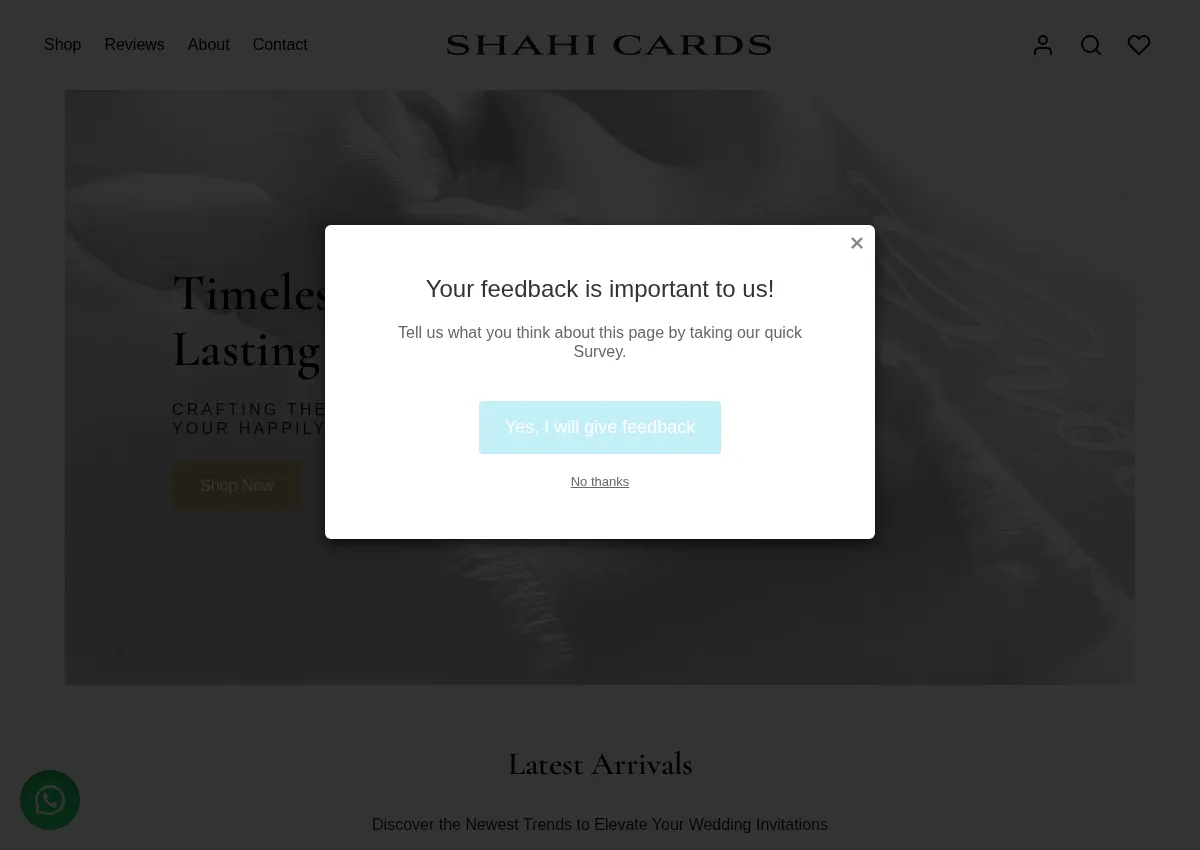 Store homepage