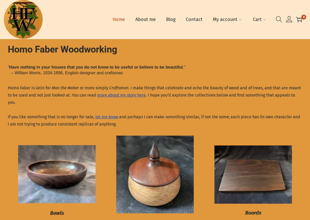 Store homepage