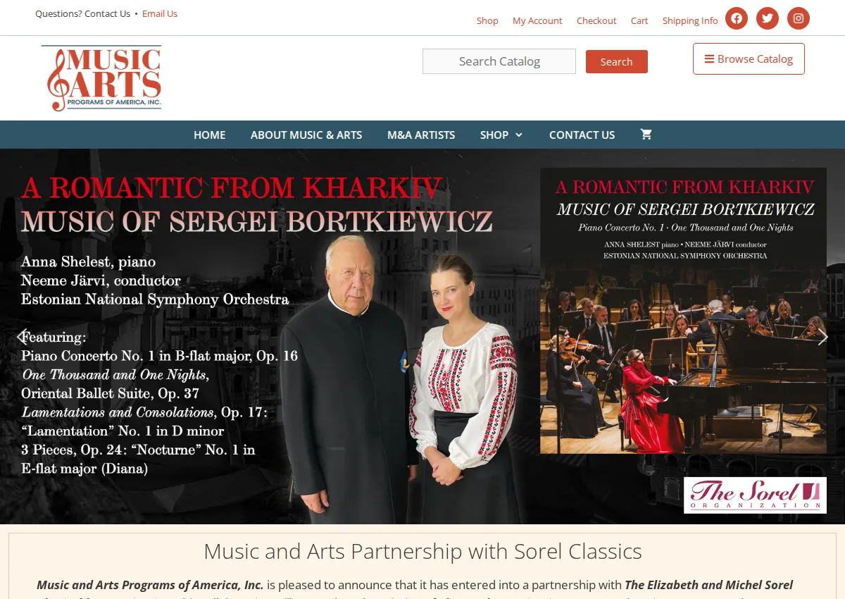 Store homepage