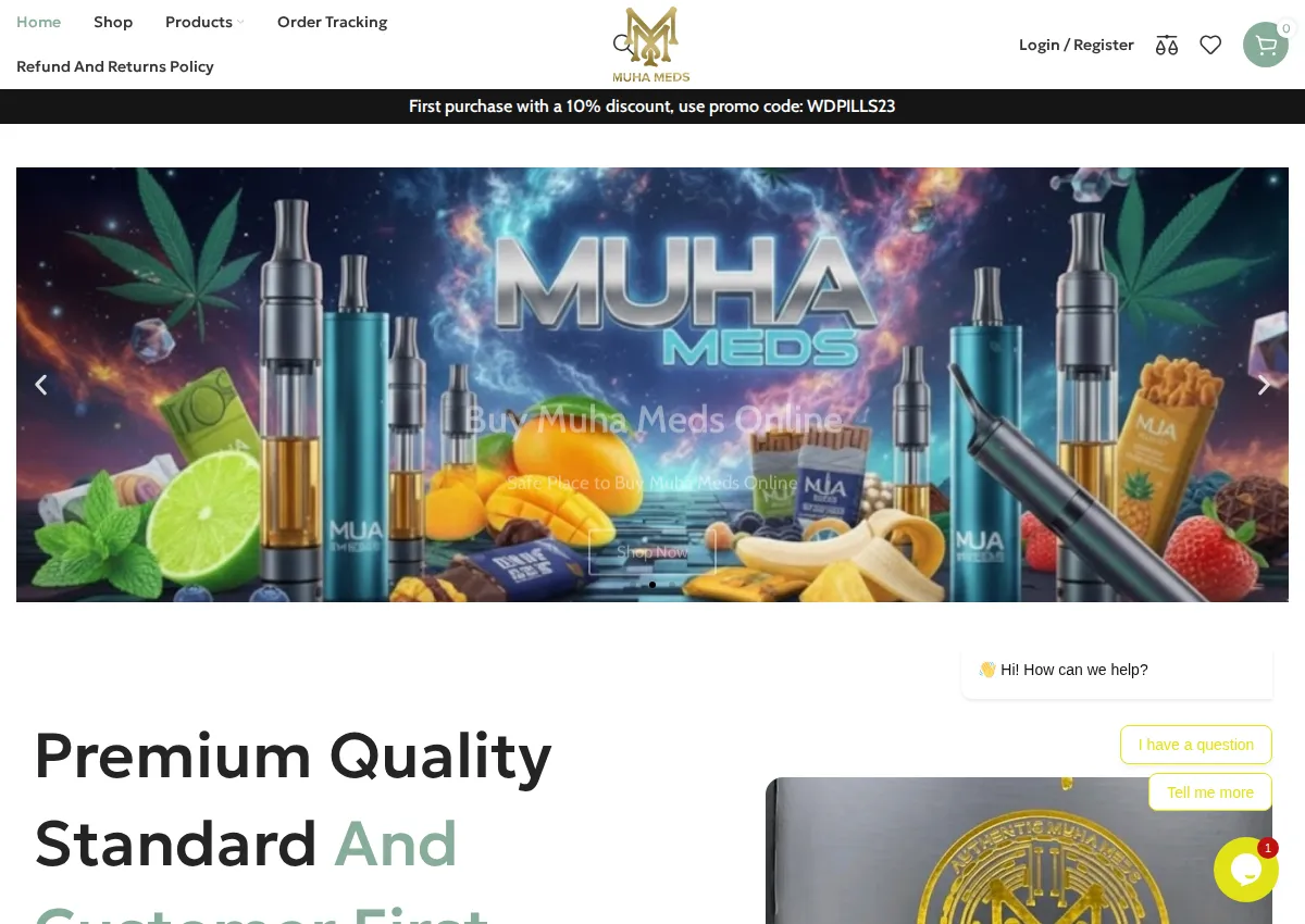 Store homepage