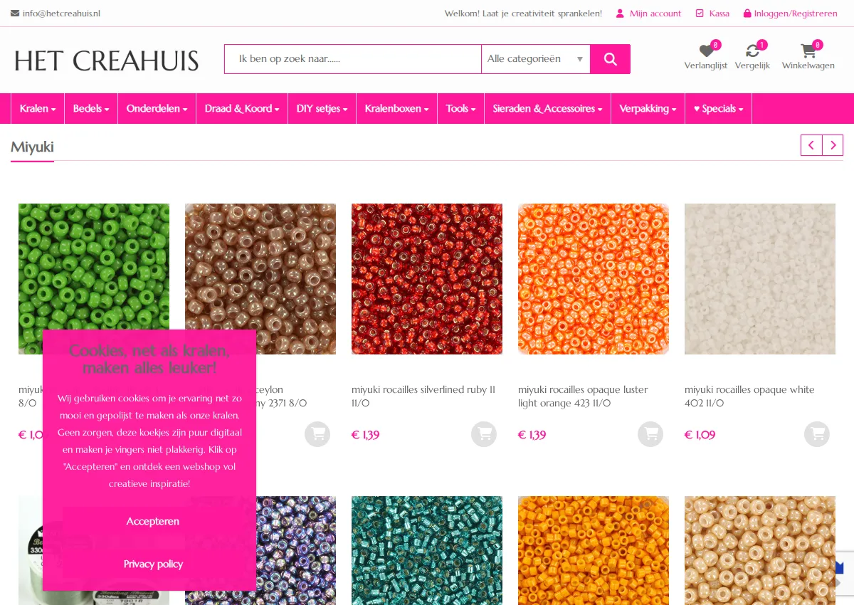 Store homepage