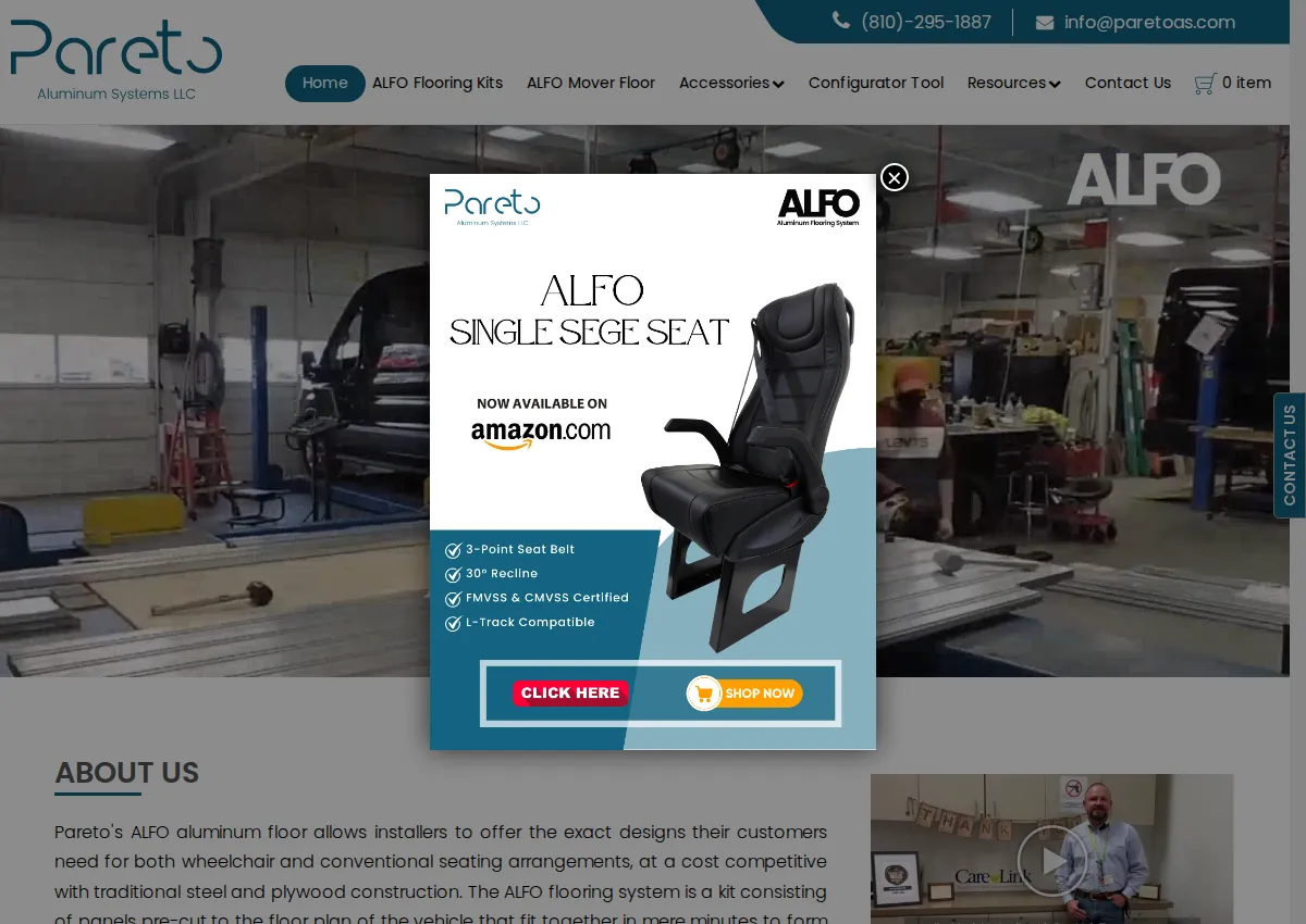 Store homepage