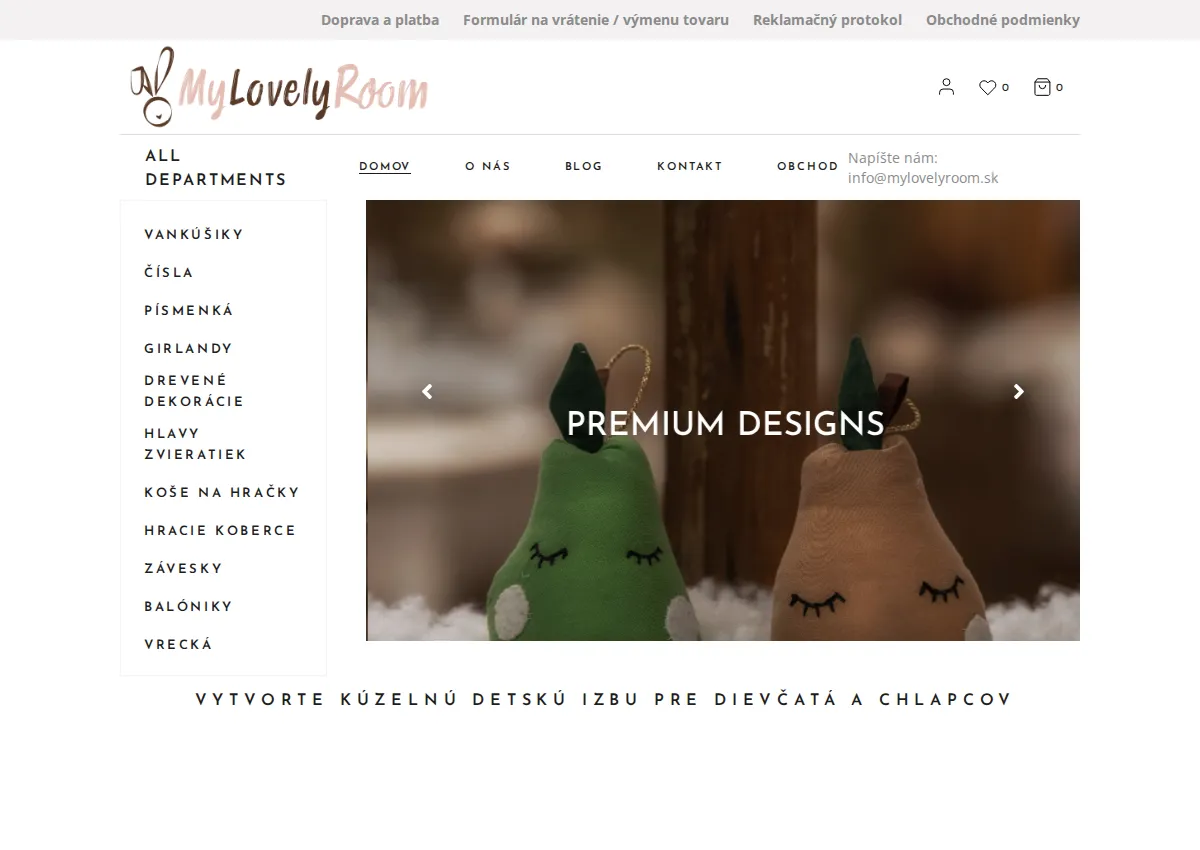 Store homepage