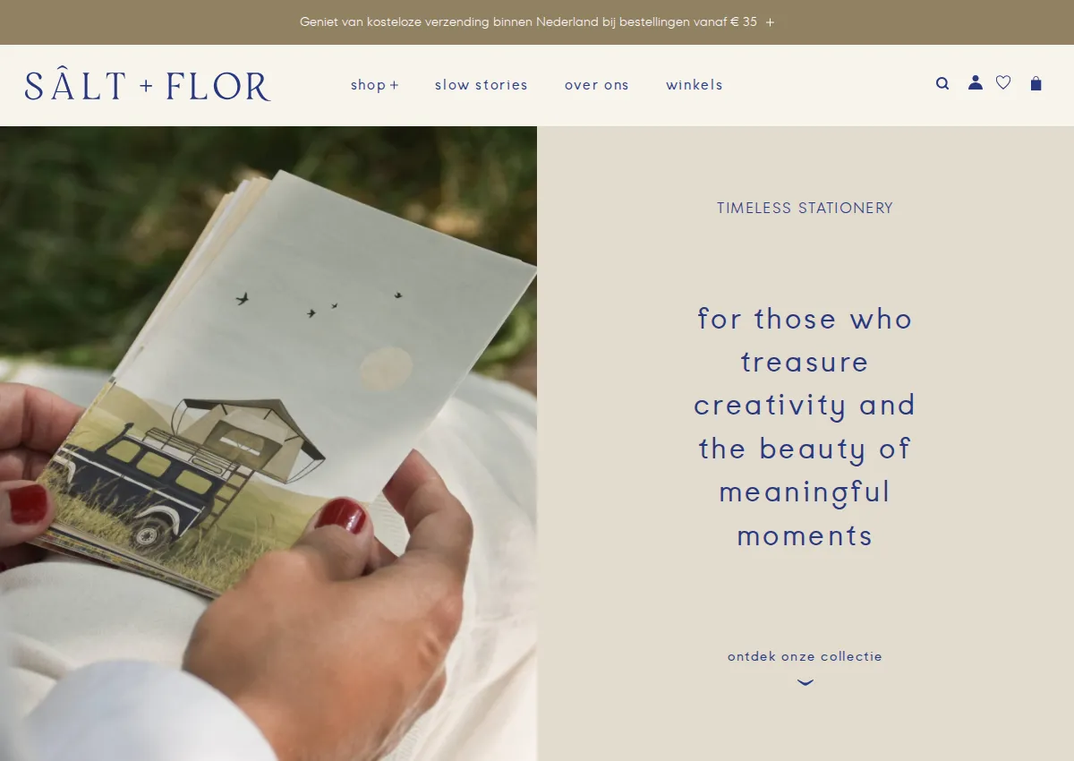 Store homepage