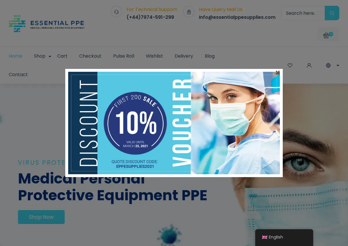 Store homepage