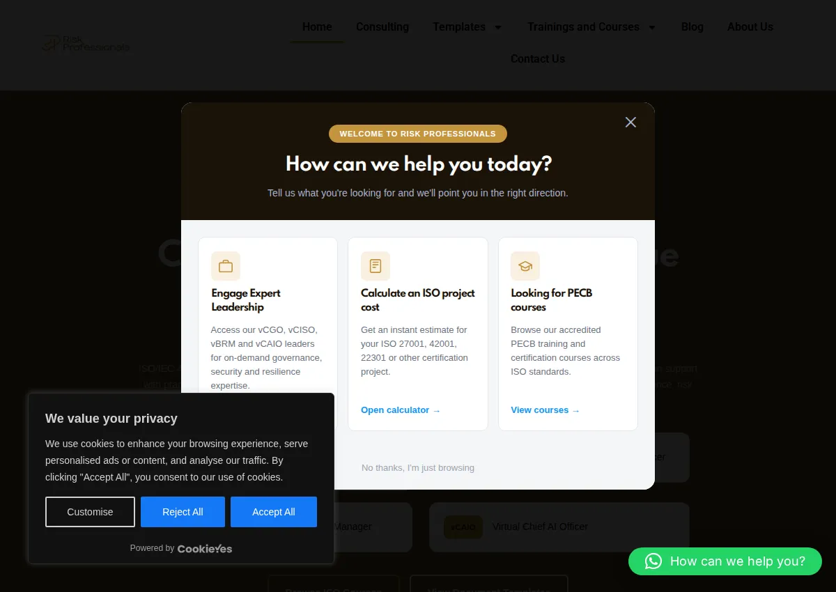 Store homepage
