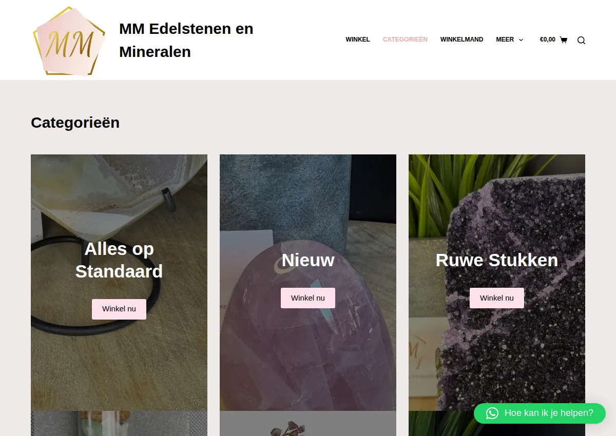 Store homepage