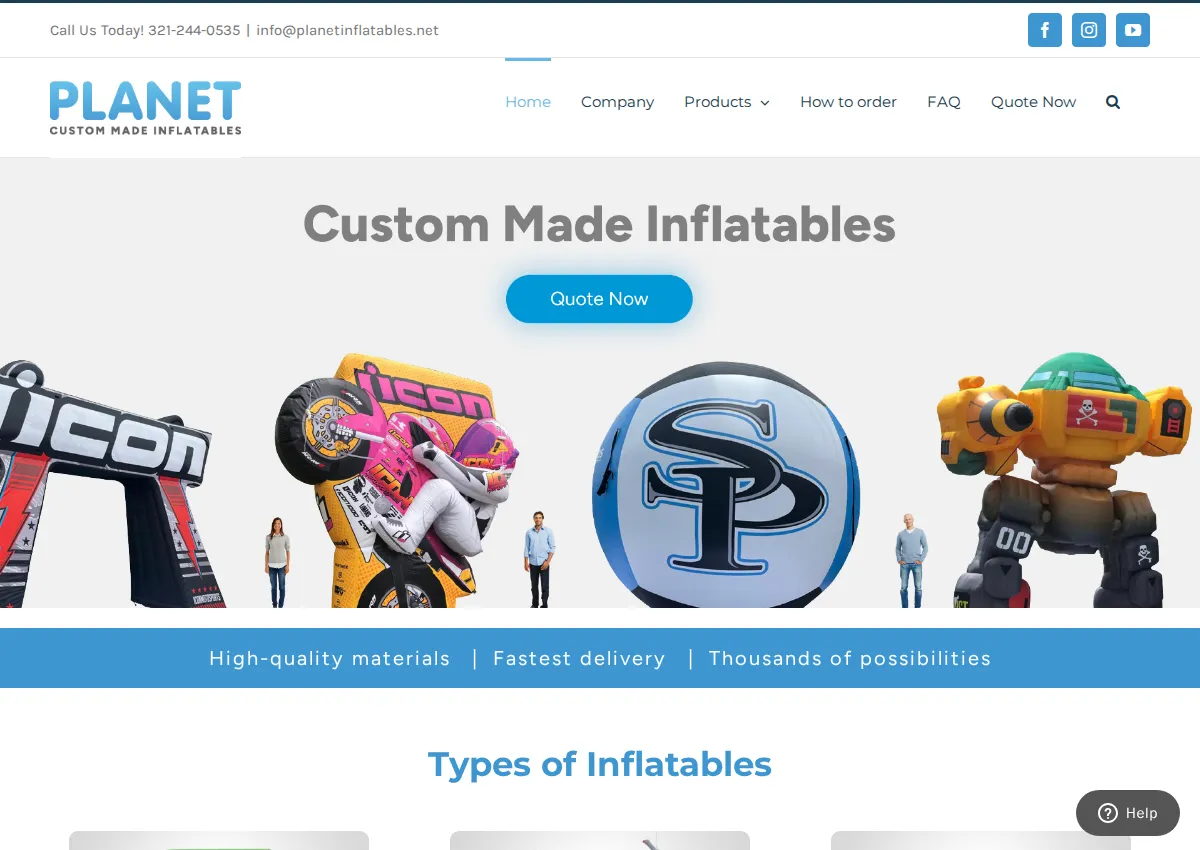 Store homepage