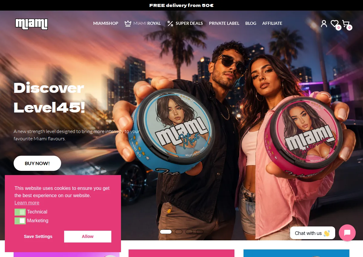 Store homepage