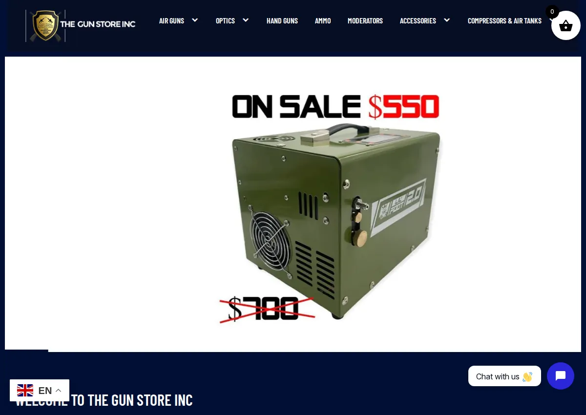 Store homepage