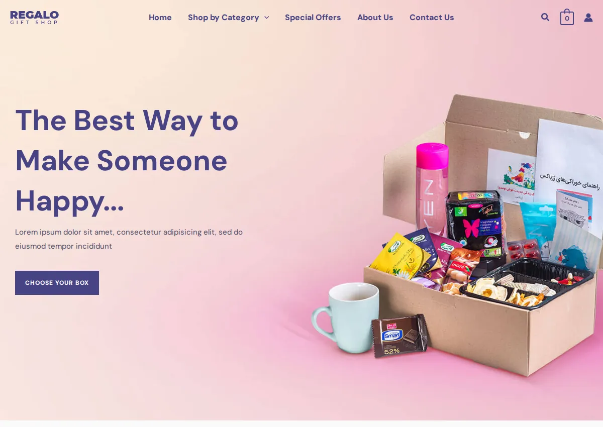 Store homepage
