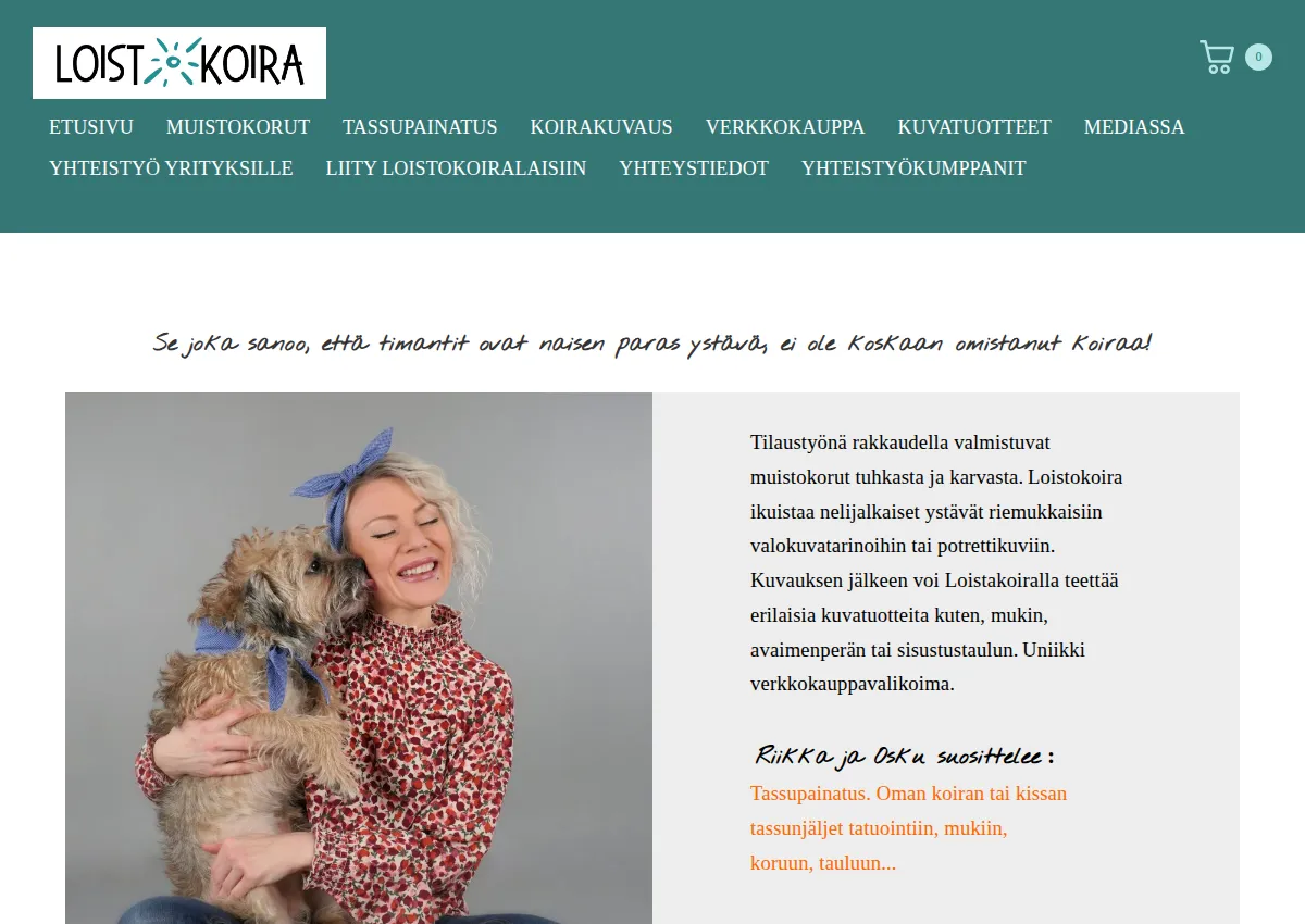 Store homepage