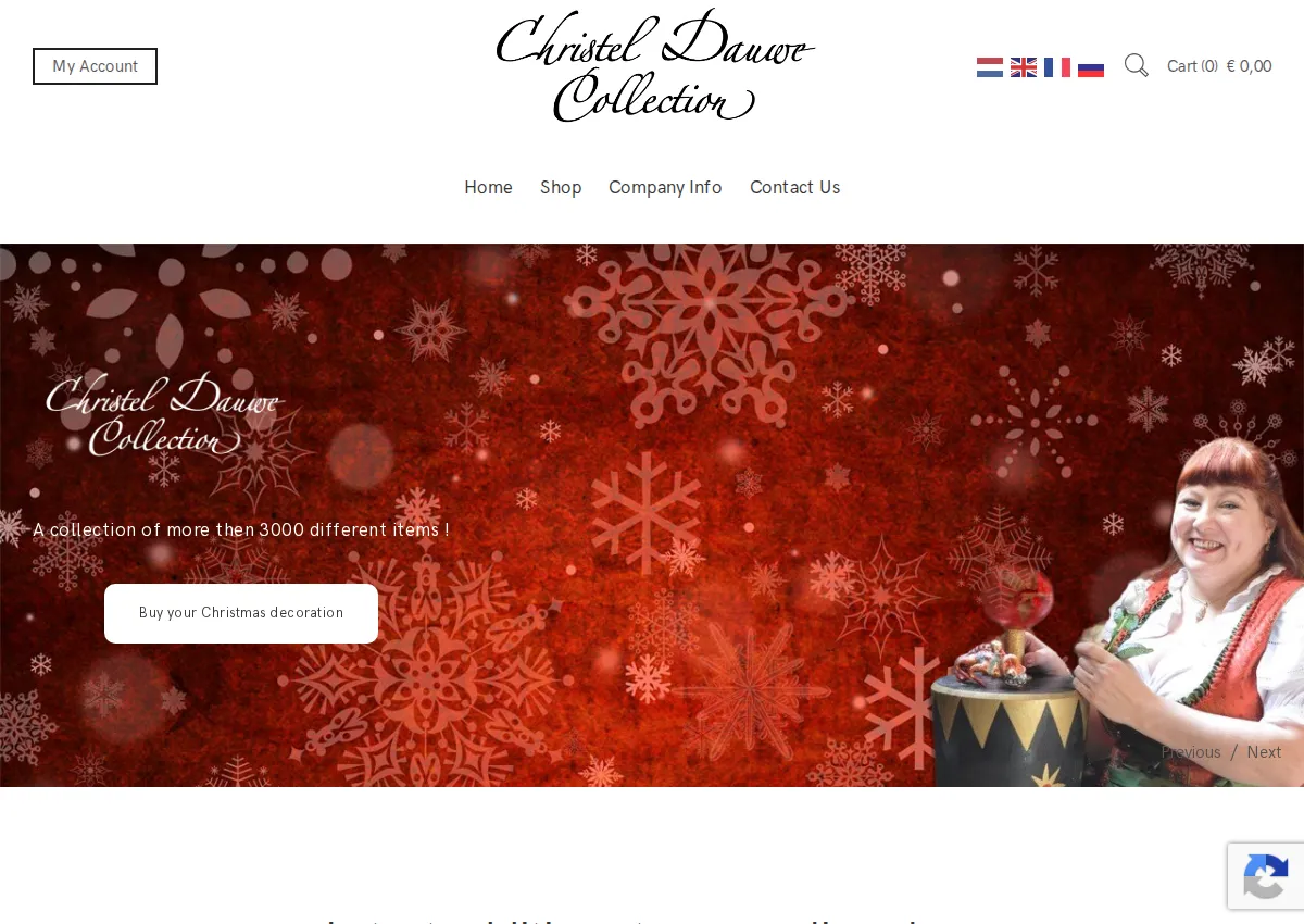 Store homepage