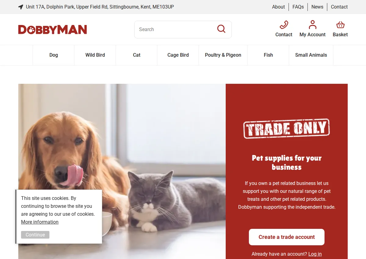 Store homepage