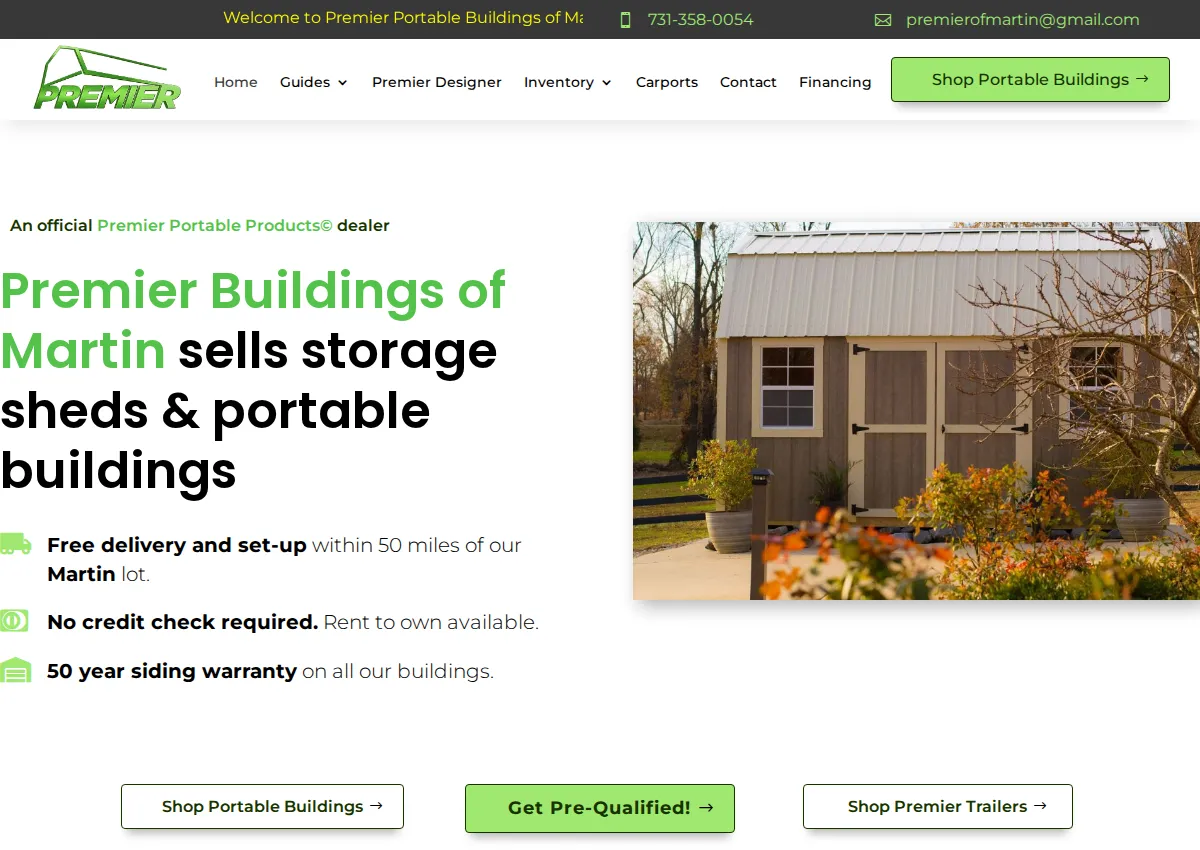 Store homepage
