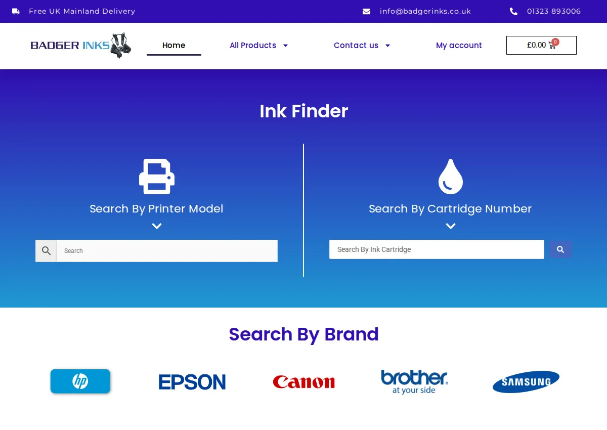 Store homepage