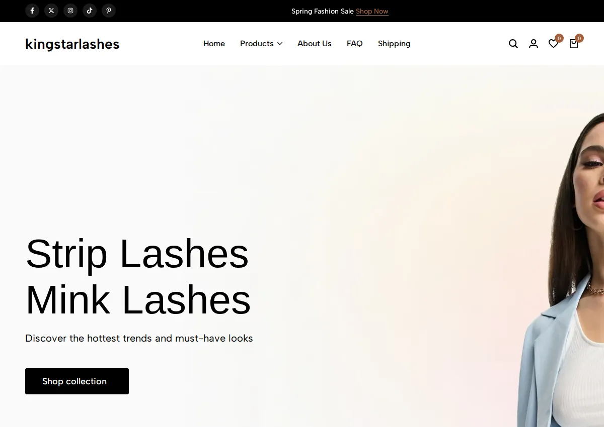 Store homepage